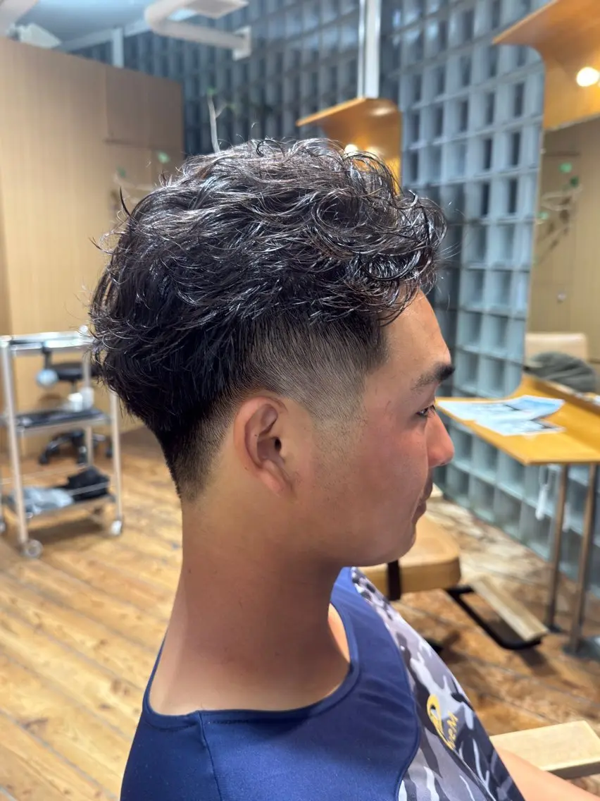 パーマ メンズ メンズパーマ 刈り上げ カット パーマ えいじ｜ メンズ特化✂️のヘアスタイル