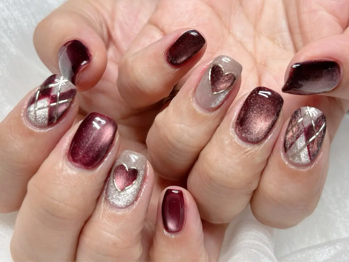 ネイル 持ち込み バレンタイン Nail •Head スパFortunaのネイルデザイン