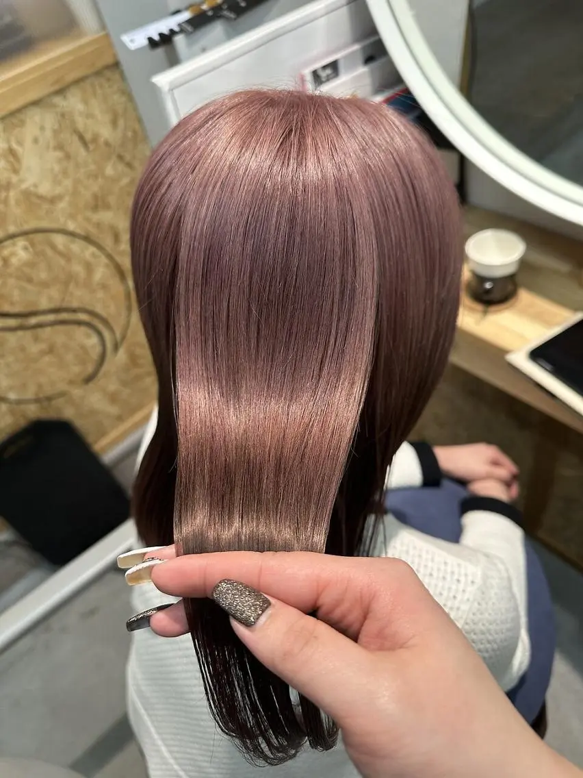 似合わせカット+ブリーチなしダブルカラー¥15000の写真
