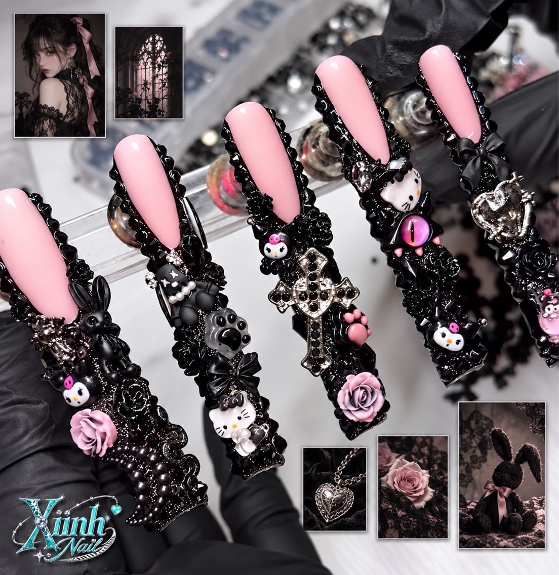 ネイル チークネイル 桜ネイル 長さ出し フットネイル ジェルネイル ハンドネイル XIINH NAIL SALONのネイルデザイン
