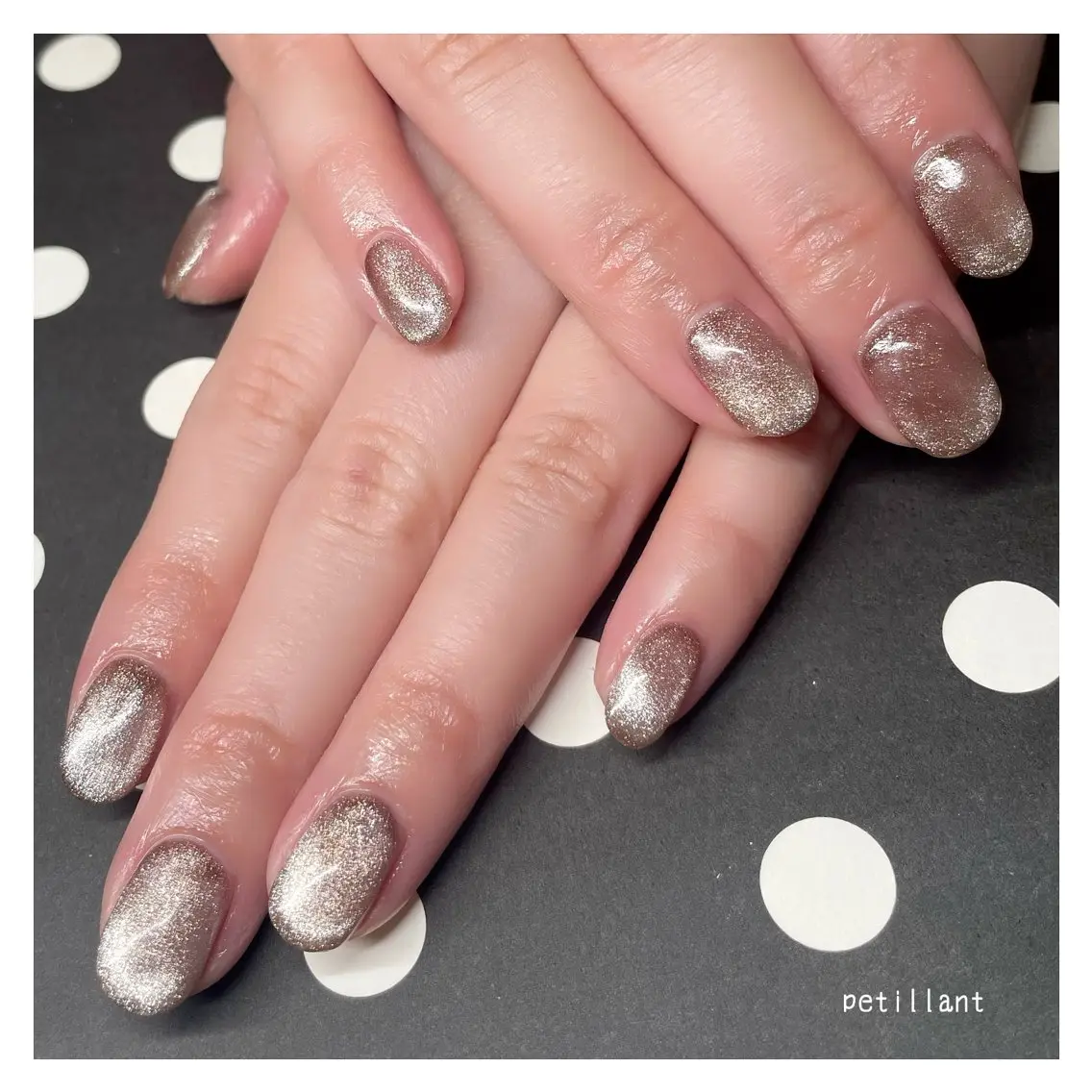 ネイル アートネイル マグネットネイル nail salon petillantのネイルデザイン
