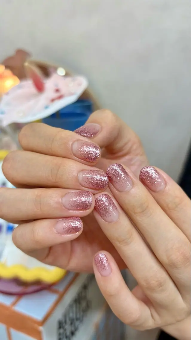 ⭐️ラメグラデーション《オフなし》⭐️ウォーターケア‎♡⃛パラジェル使用の写真