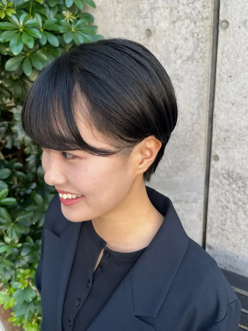 ショート ハンサムショート ショートヘア 東村 桃花のヘアスタイル