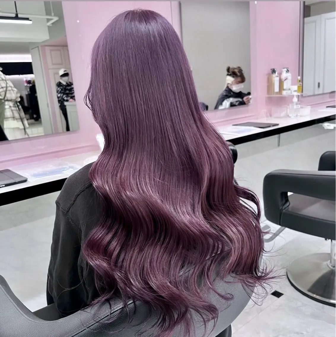 ロング カラー ヘアアレンジ 髪質改善 トリートメント ヘアカラー トリートメント ヘアセット 💎韓国/ レイヤー カット/ 暖色🫧のヘアスタイル