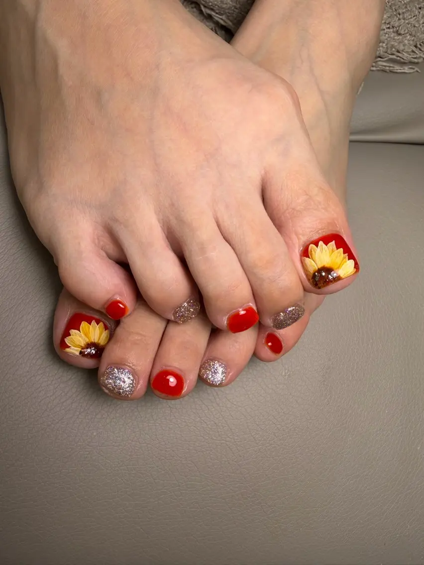 ネイル アートネイル ワンカラーネイル フットネイル RISA joie nailのネイルデザイン