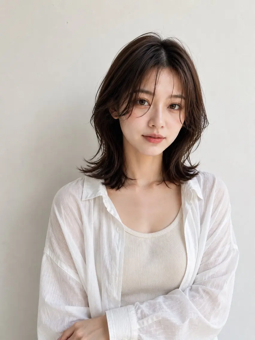 セミロング カラー カット ヘアカラー トリートメント ヘッドスパ "オトナ髪”/ LAKA TOCCAのヘアスタイル