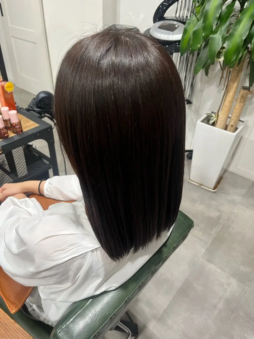 ミディアム ヘアカラー 艶カラー透明感カラー まいか🫧‪のヘアスタイル