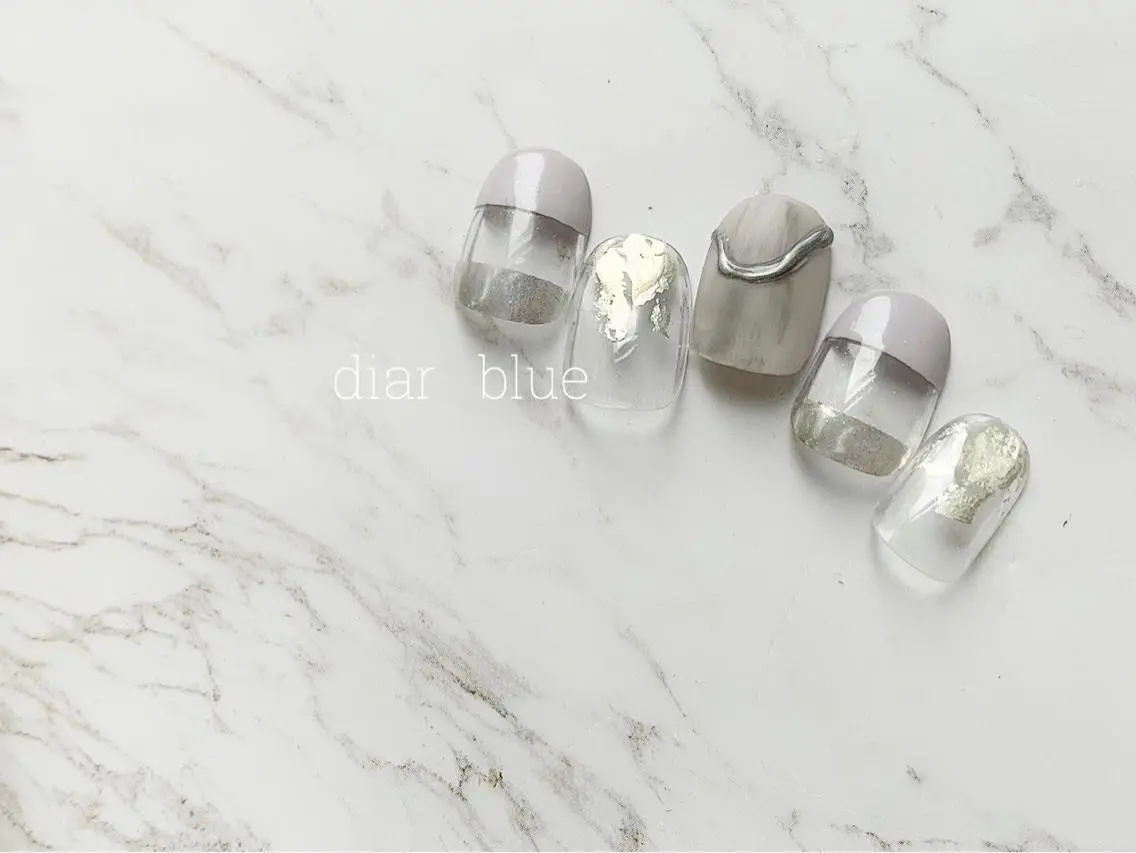 ネイル クリアネイル diar blue 湘南台店のネイルデザイン