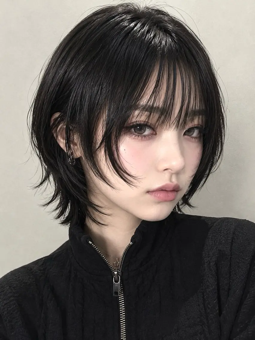 ショート カラー カット ヘアカラー 小顔・顔まわり🦋 ウルフ❤︎ ͛めいのヘアスタイル