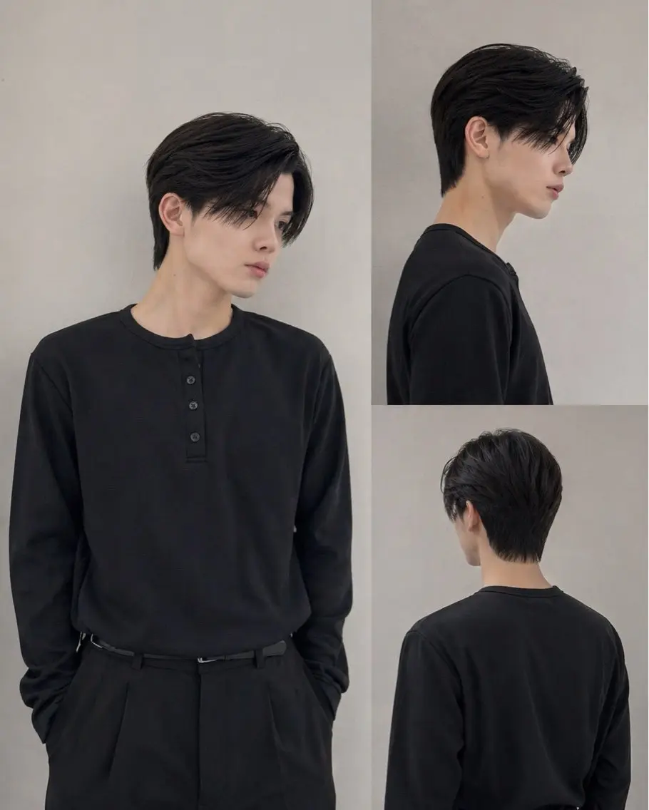 カラー メンズ センターパート メンズ韓国風 マッシュ 刈り上げ 前髪/似合わせカット COA こも.のヘアスタイル
