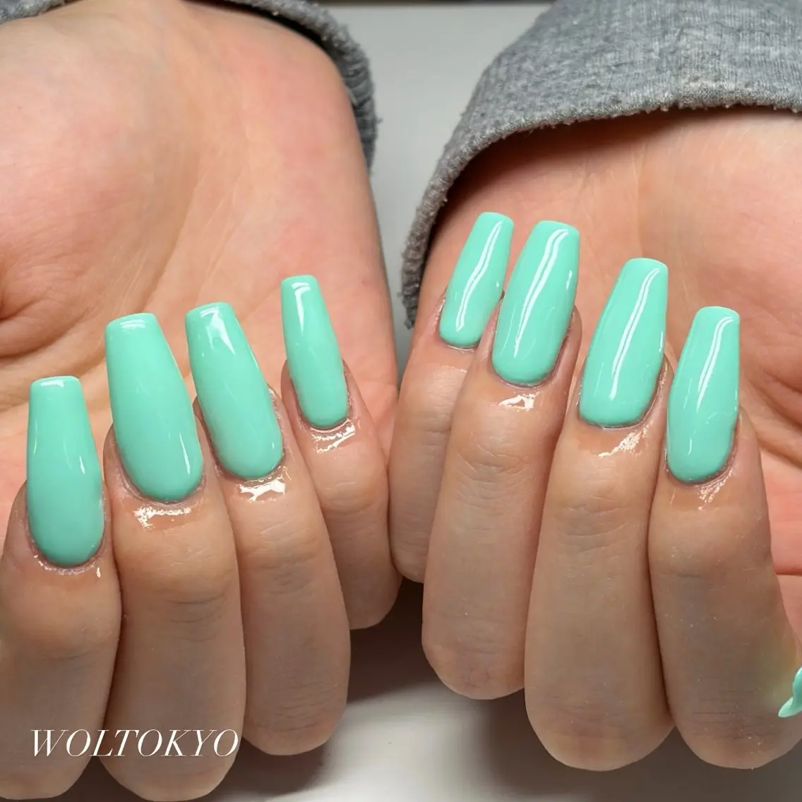 ネイル ブルー ハンドネイル 🧁WOLTOKYO 渋谷🧁yu-kaのネイルデザイン
