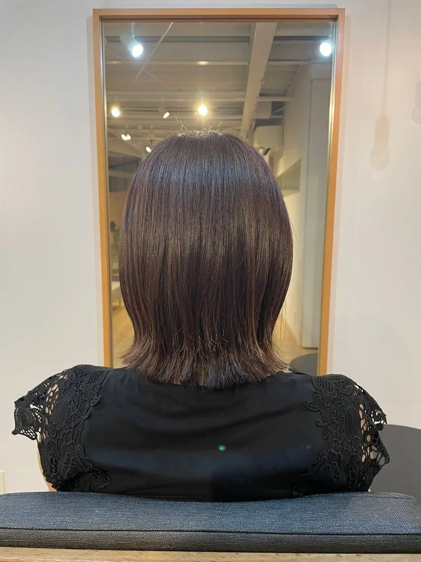 ミディアム ボブ 外ハネヘア 長瀬 友樹のヘアスタイル