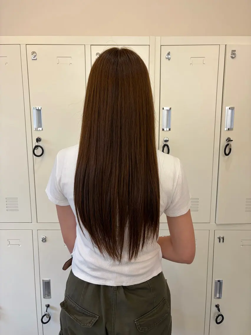 ロング ヘアカラー トリートメント カラーモデル募集中 🍀 上地 虹奈のヘアスタイル