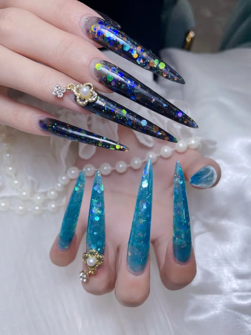 ネイル フレンチネイル ロングネイル スカルプネイル スーパーロングネイル ハンドネイル princess スカルプ専門店のネイルデザイン