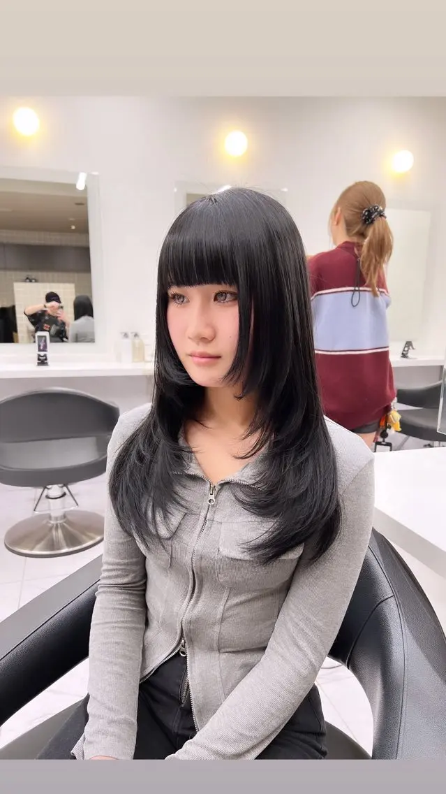 ロング カラー パーマ ヘアアレンジ メンズ 上品＆韓国風 🥀海心🥀のヘアスタイル
