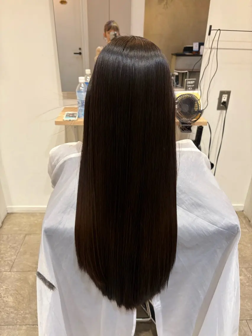 ロング カラー カット 縮毛矯正 トリートメント 南雲 由麻のヘアスタイル