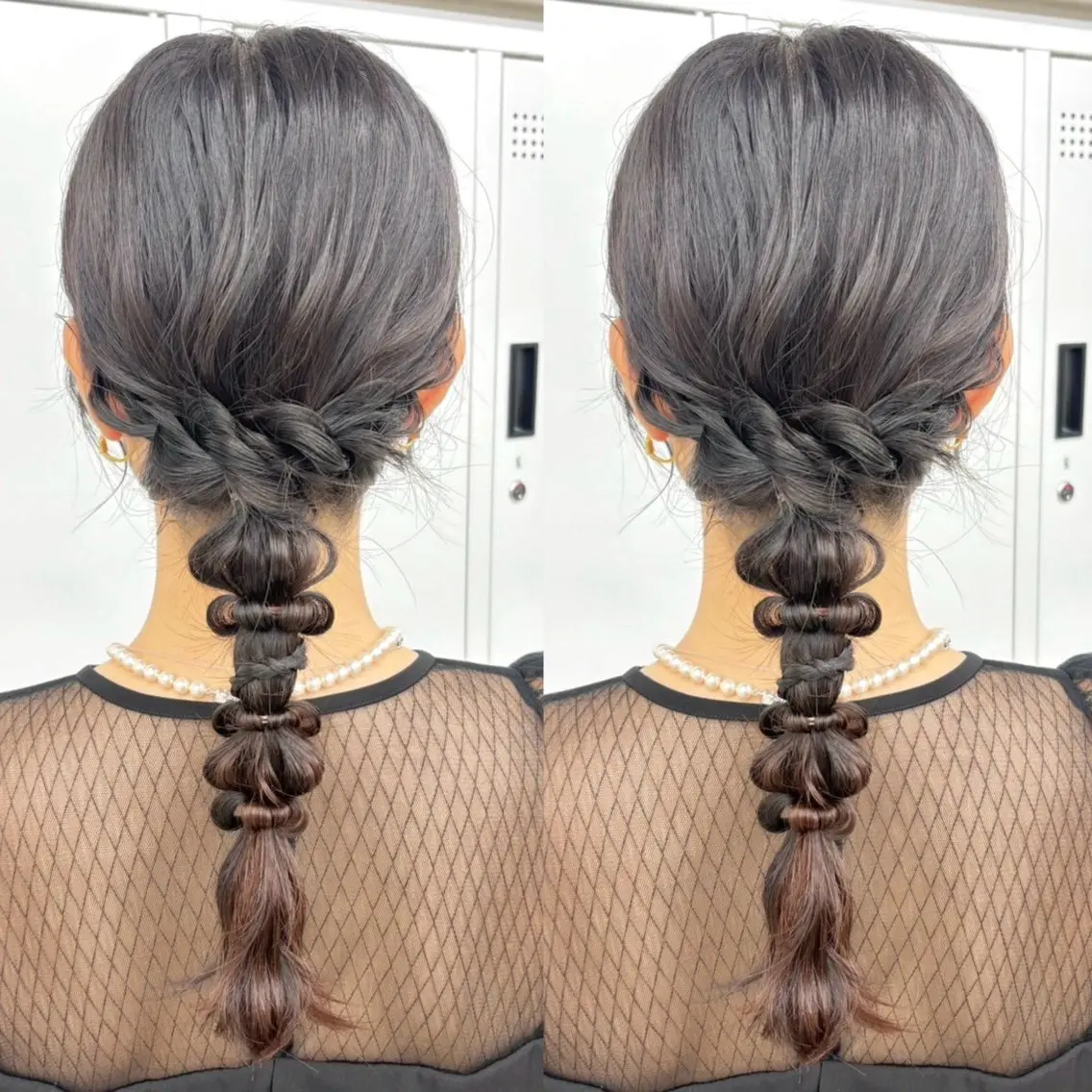 ロング ヘアアレンジ ヘアセット ヘアメ🎀ハイトーン 🩵エクステ🪄しほのヘアスタイル