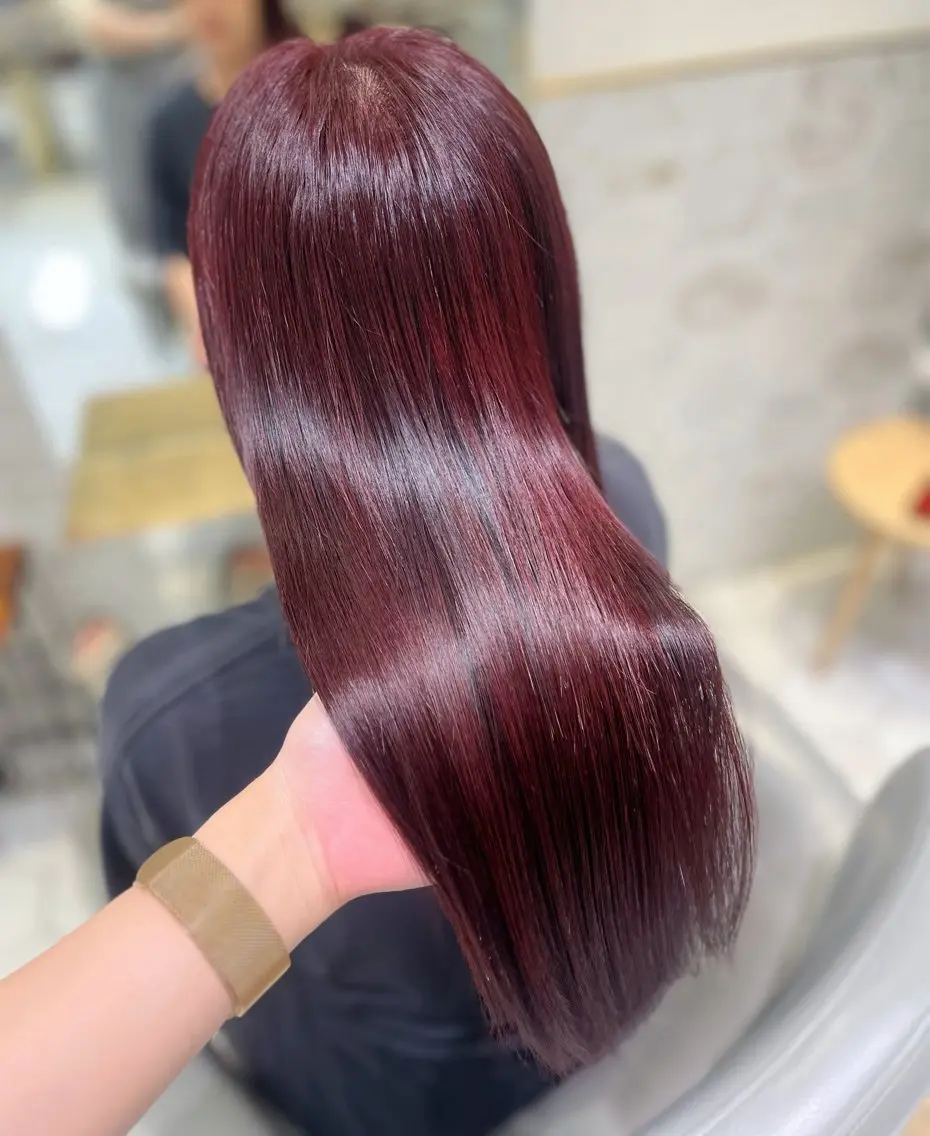 【クイックスパ付き】暖色ツヤカラー＋2ステップトリートメント🍒🎀の写真
