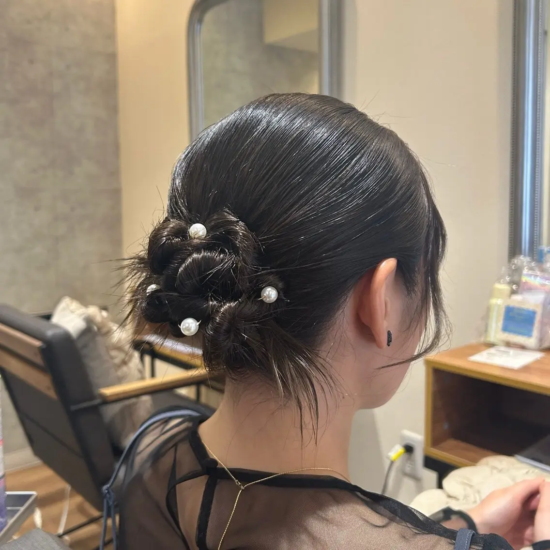 セミロング ヘアアレンジ ヘアセット 透明感カラー /レイヤー/井上　陽のヘアスタイル