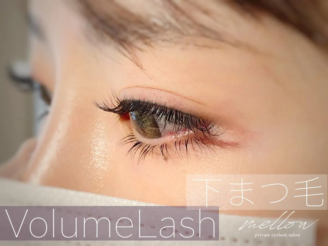 マツエク・マツパ 付け放題 下まつげエクステ ボリュームラッシュ mellow eyelashのマツエク・マツパデザイン