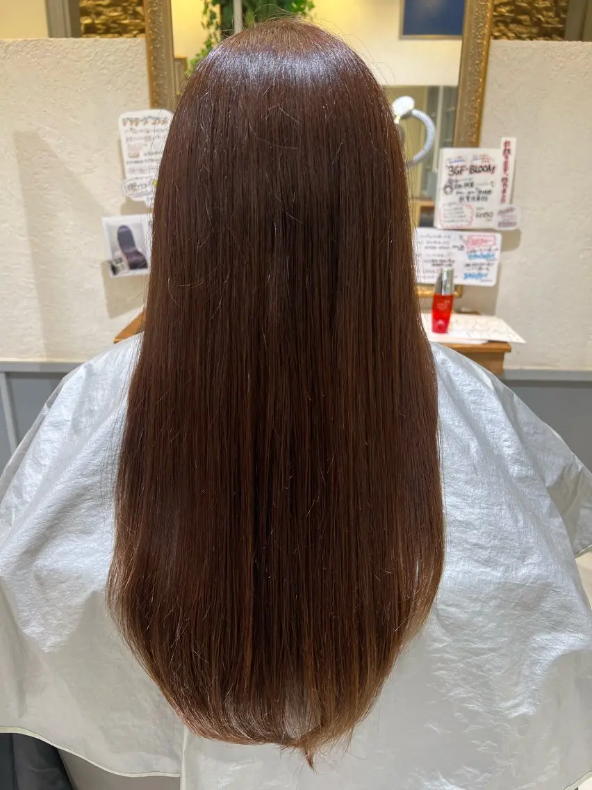 ロング ヘアカラー トリートメント 🤍ྀི筈井南美 /ツヤカラー🤍ྀིのマツエク・マツパデザイン