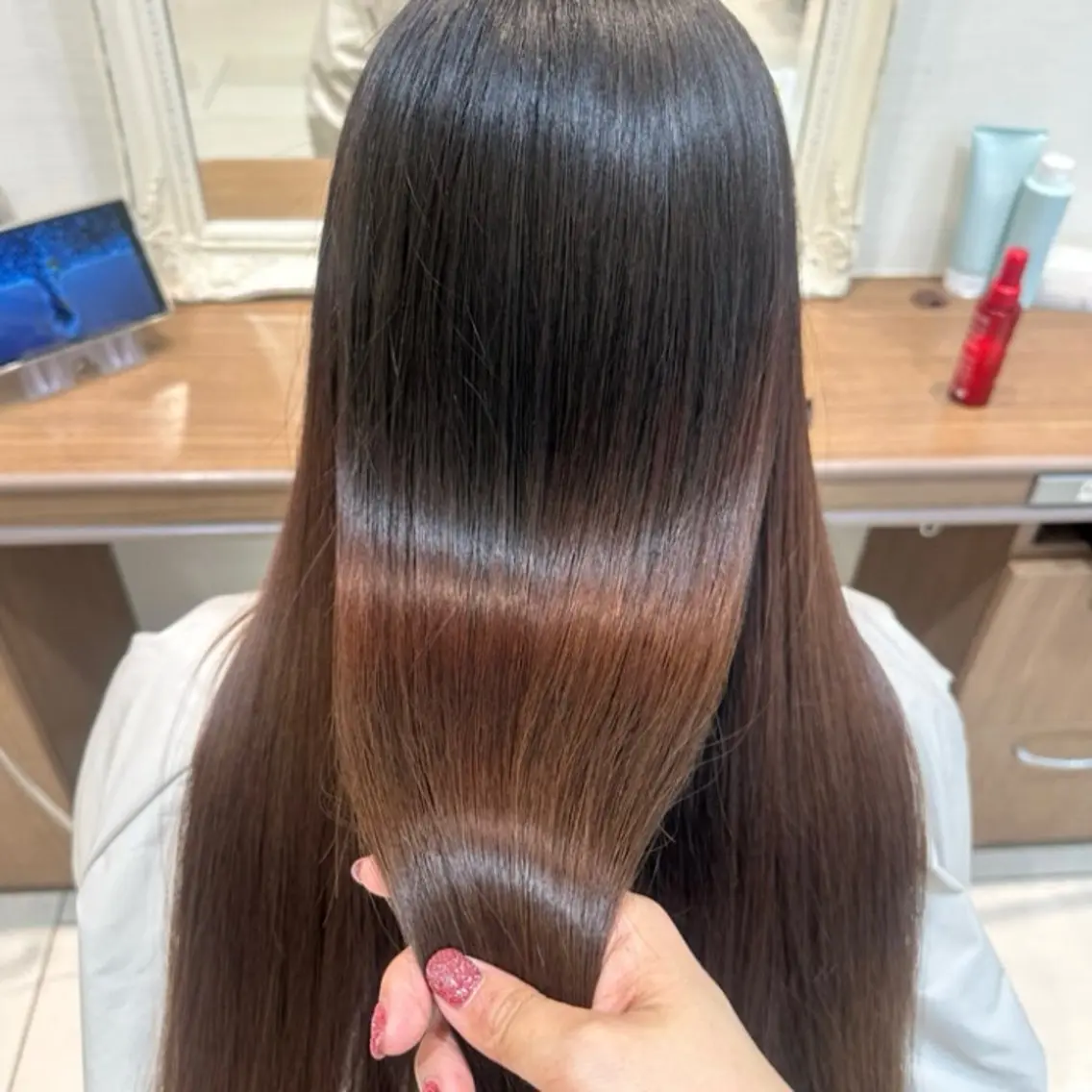 ロング パーマ 縮毛矯正 縮毛矯正 田畑 あやののヘアスタイル