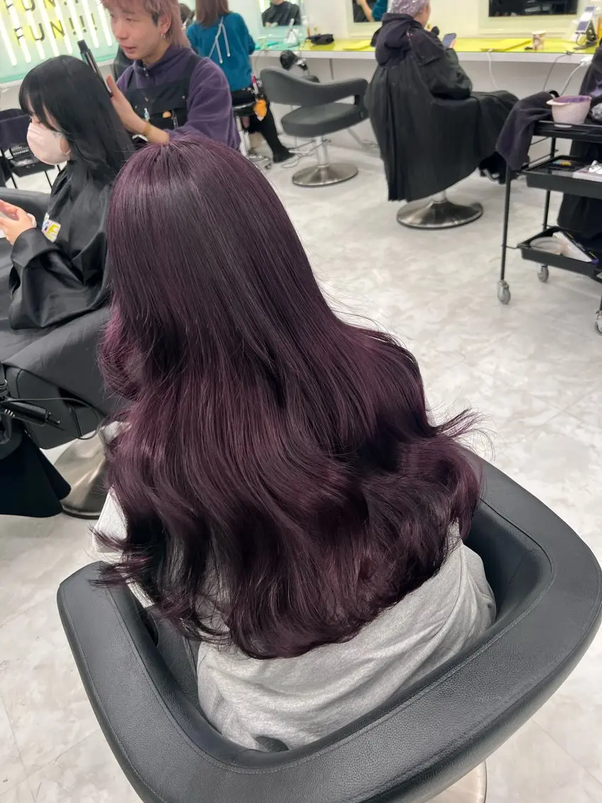 ロング カラー ヘアアレンジ ラベンダーカラー ヘアカラー ブリーチなし透明感 カラー/MISANOのヘアスタイル