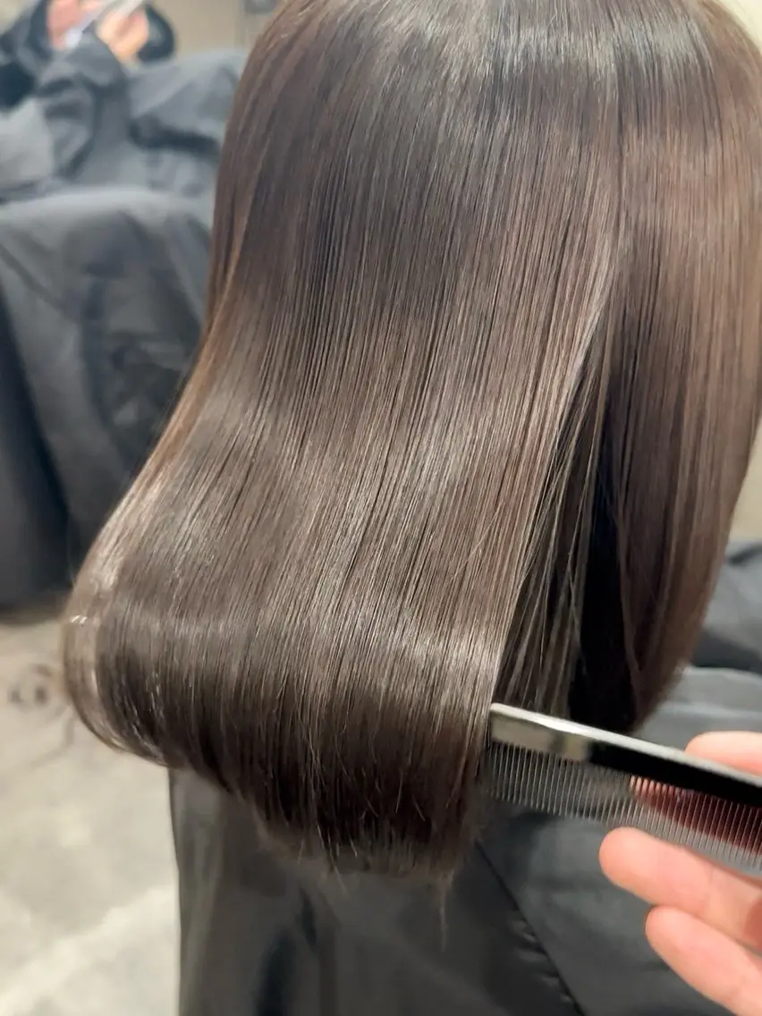 ミディアム パーマ カット 縮毛矯正 _WHITE本通店 喜多村天斗のヘアスタイル