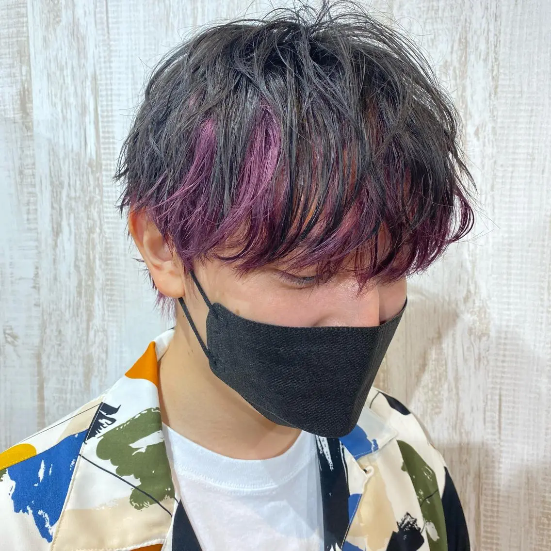 ショート メンズ ヘアカラー トリートメント 🫧新宿 透明感 カラー/サスケ🫧のヘアスタイル