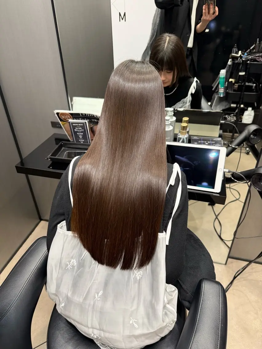 ロング 縮毛矯正 トリートメント 松尾 祐輝のヘアスタイル