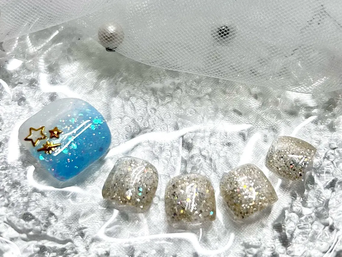 ネイル アートネイル フットネイル ジェルネイル ニュアンスネイル パラジェル Nail Neige🐈🌙のネイルデザイン