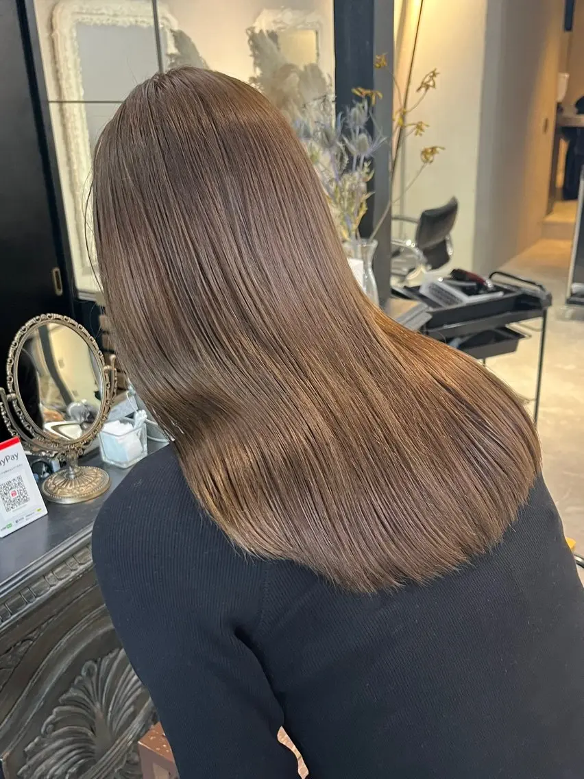 ロング カラー ブラウンカラー 透明感カラー ヘアカラー トリートメント 透明感カラー/ 池袋/nana 🩰のヘアスタイル