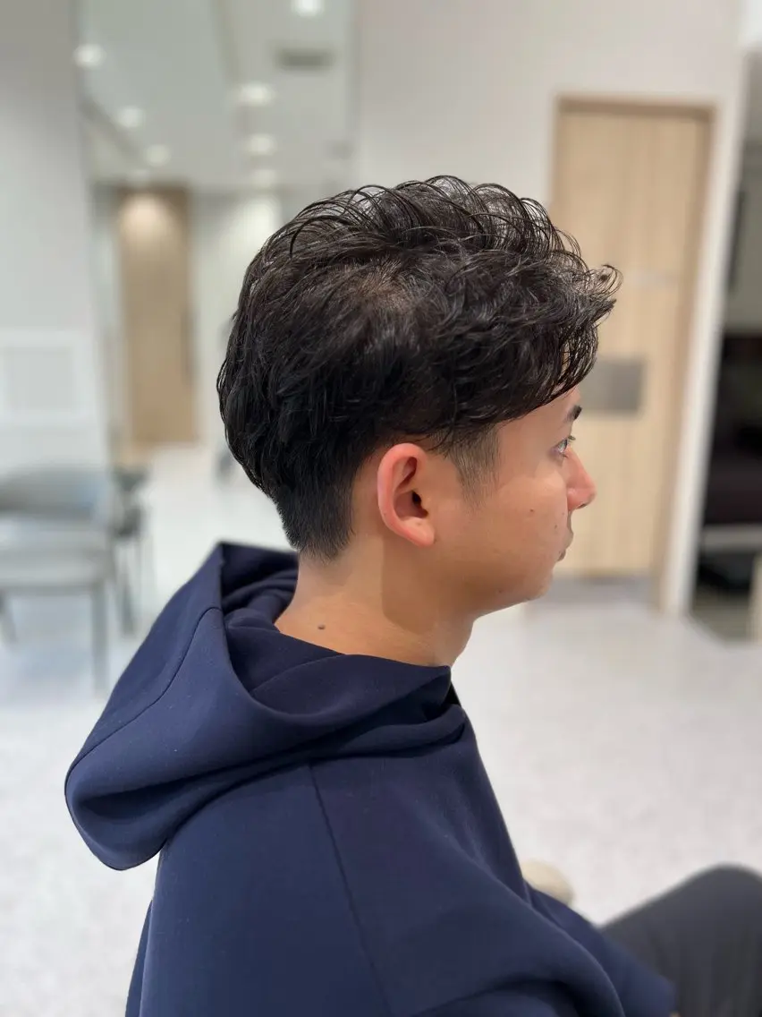 ショート パーマ メンズ カット パーマ 【Ash宮前平】 鈴木和也のヘアスタイル