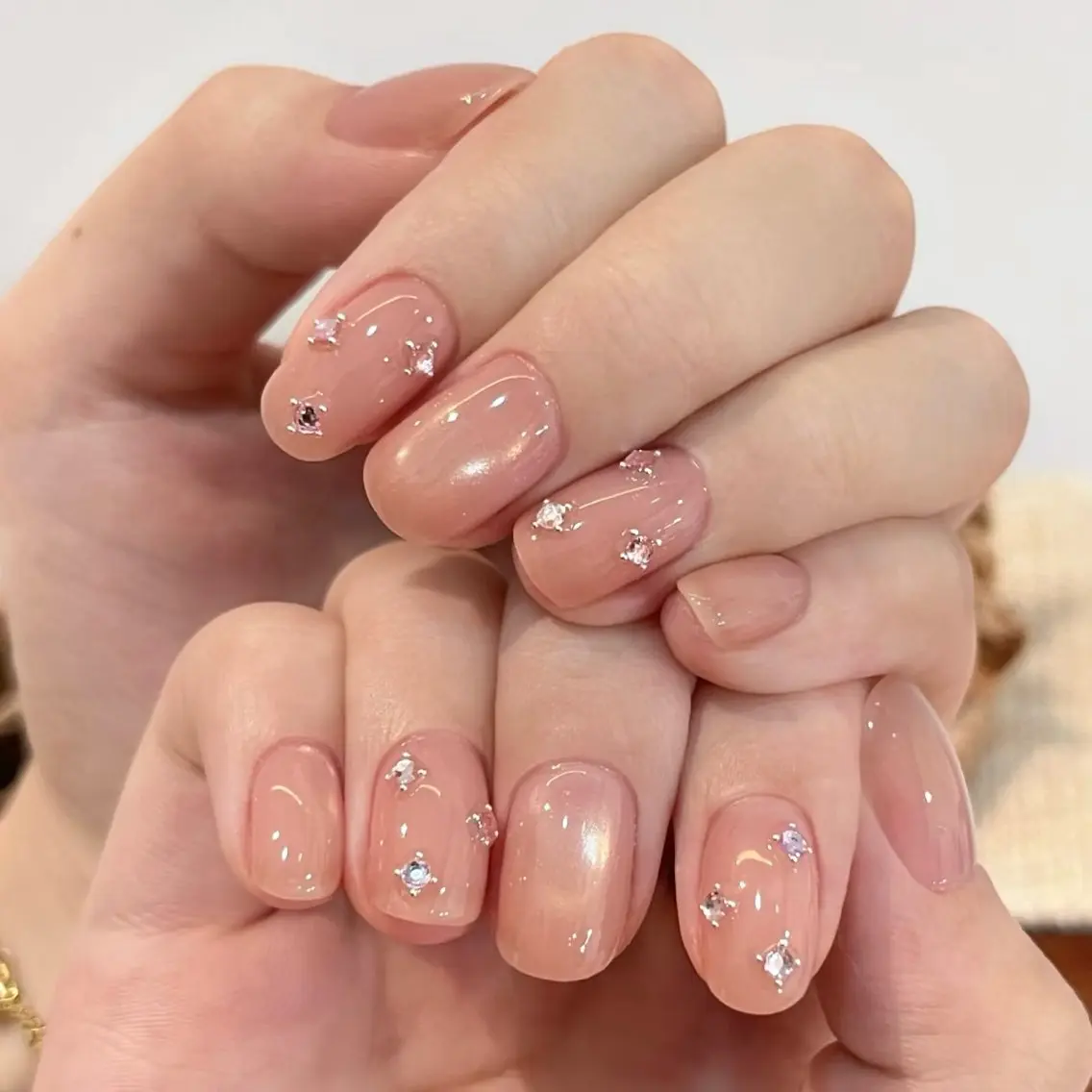 ネイル マグネットネイル 春ネイル 夏ネイル ワンホンネイル Rainbow Nailのネイルデザイン
