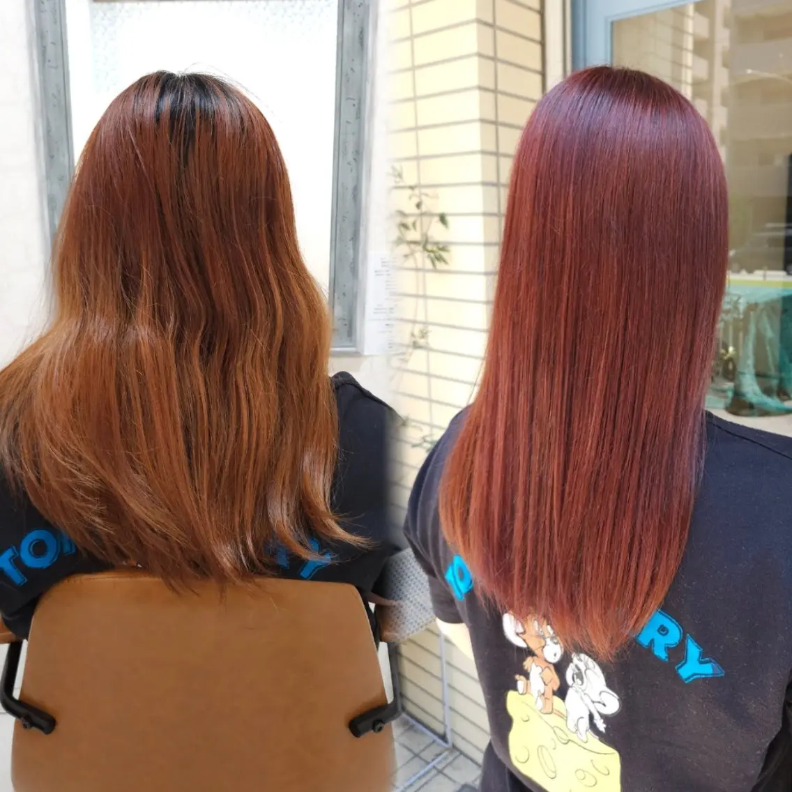セミロング カラー ブリーチ ブリーチなしカラー ピンクカラー ヘアカラー トリートメント nico ニコ🫧のヘアスタイル