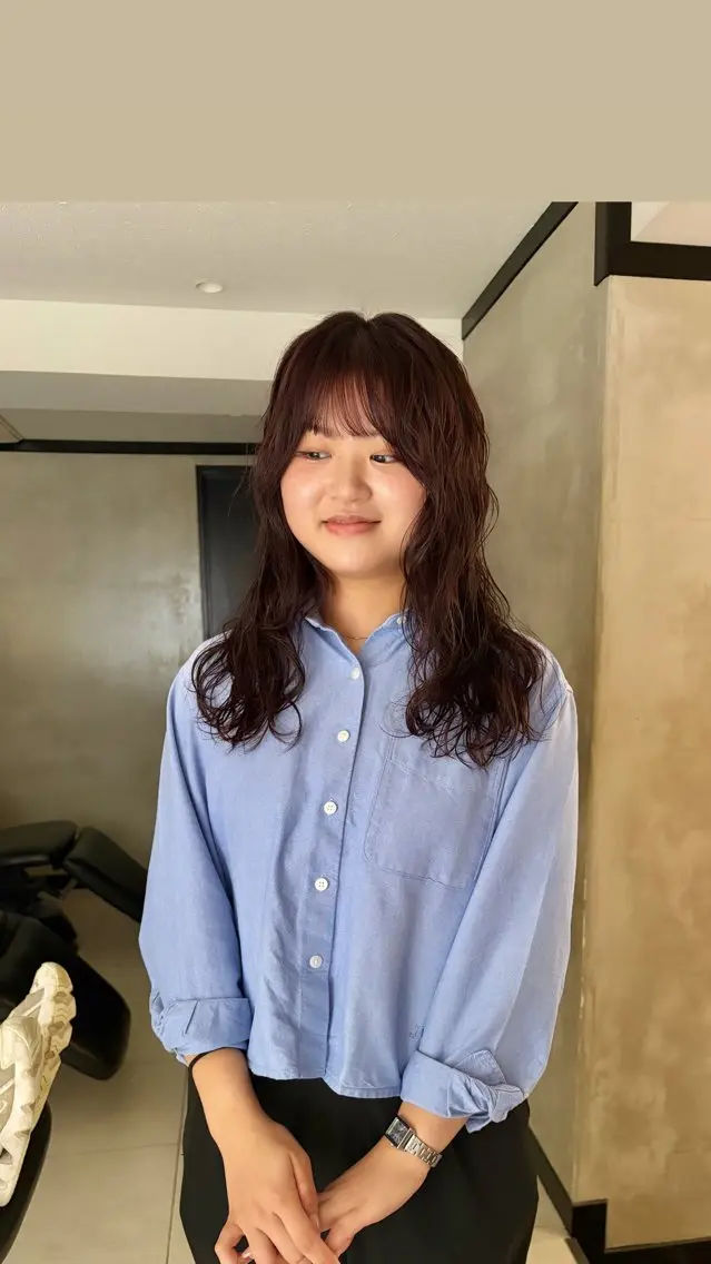 ロング カラー パーマ カット ヘアカラー パーマ タナカ カナ🫧のヘアスタイル
