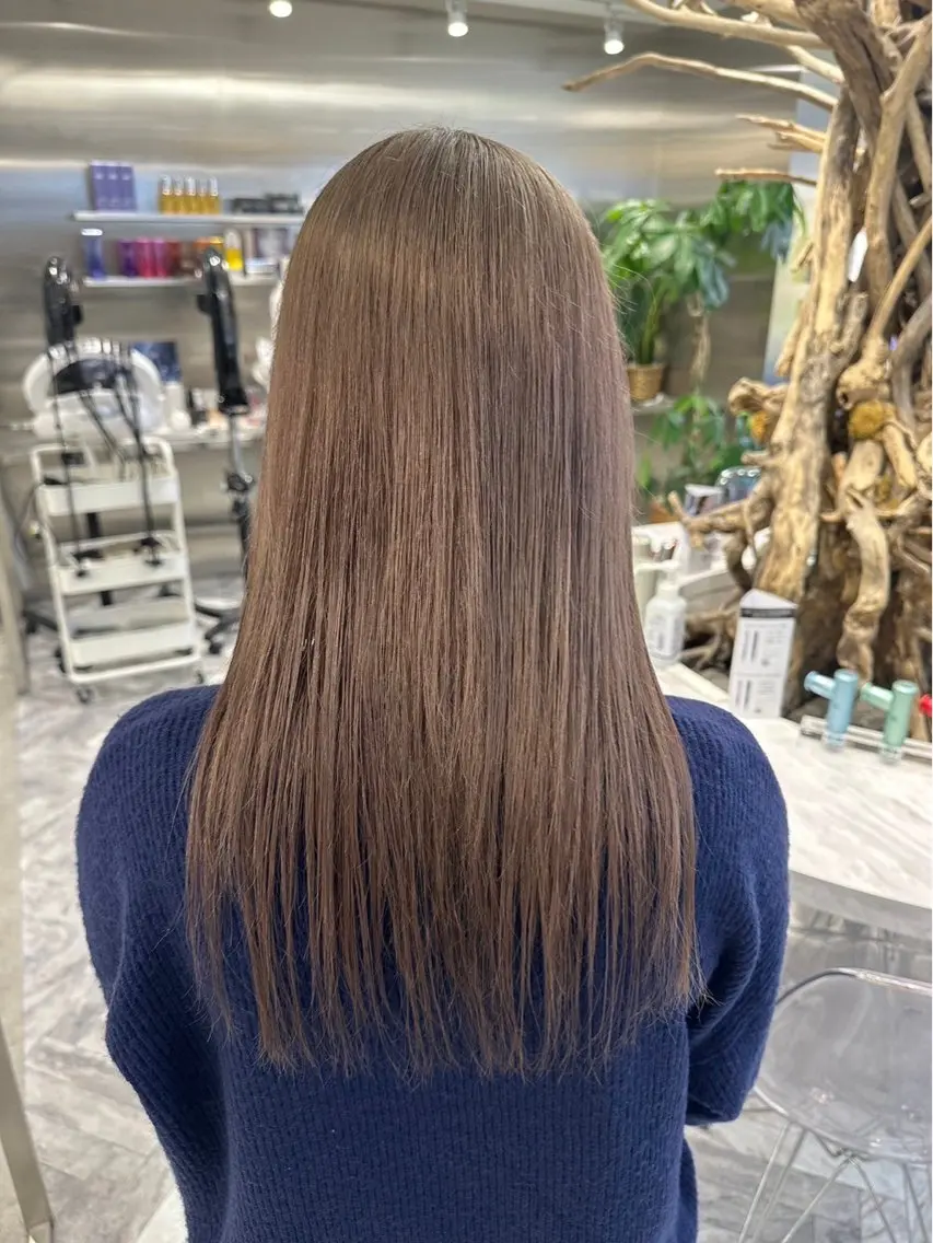 ロング カラー ブリーチ ケアブリーチ デザインカラー ダブルカラー イヤリングカラー 酸性ストレート /ハイトーン/つばさのヘアスタイル