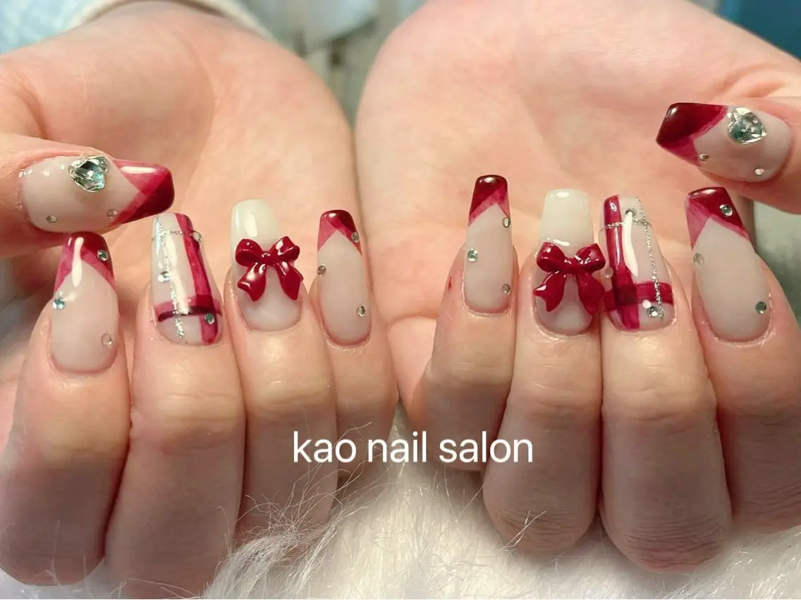 ネイル kao nail マグネット/長さだしのネイルデザイン