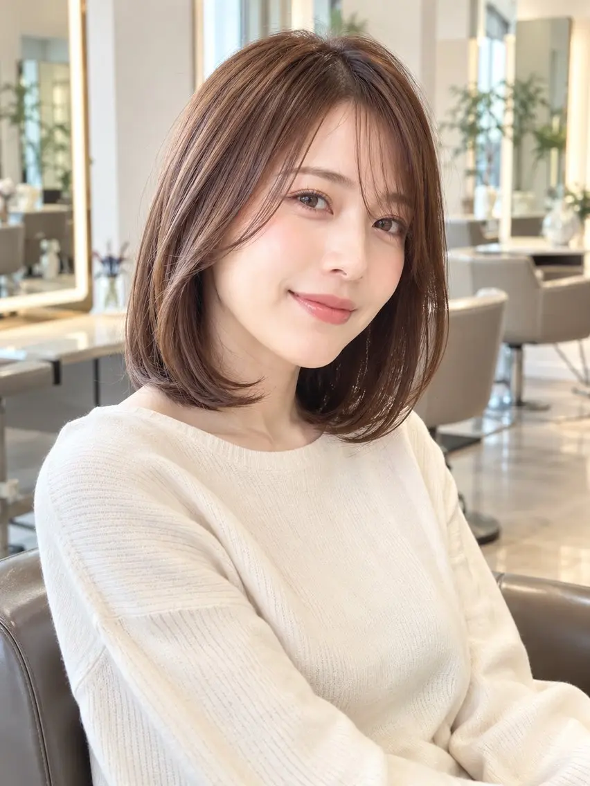 ミディアム カット トリートメント 西山竜一 /垢抜け大人髪のヘアスタイル