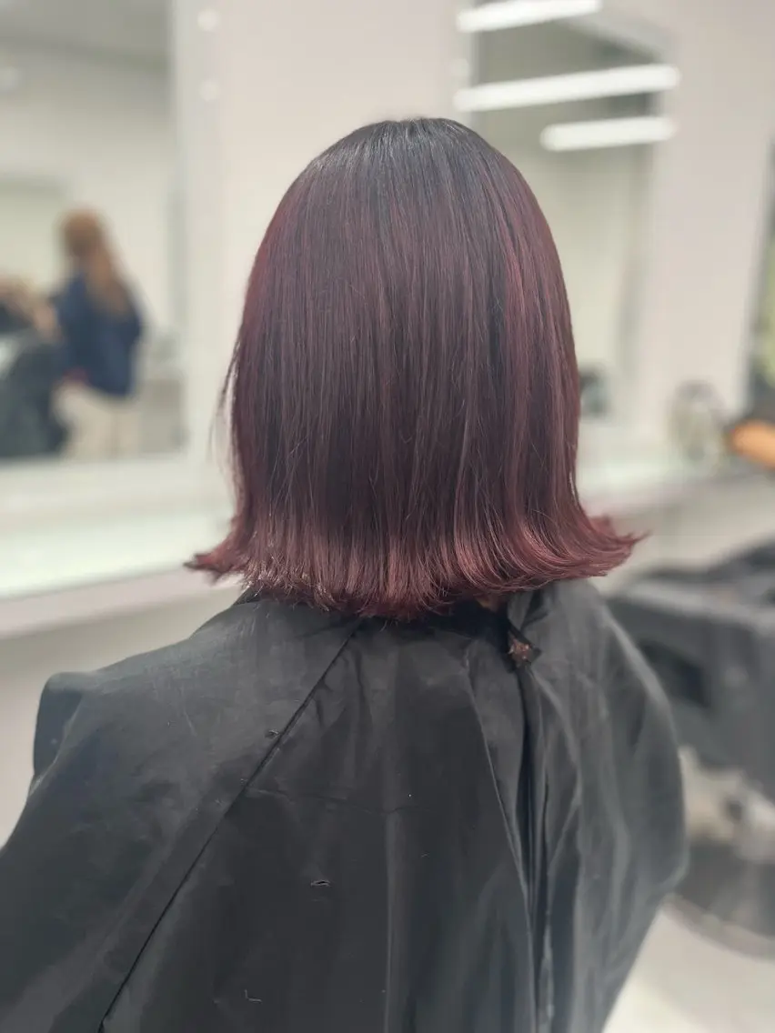 ミディアム カラー カシス レッドカラー ヘアカラー 💖トレンド春夏 カラー💖FUTAのヘアスタイル