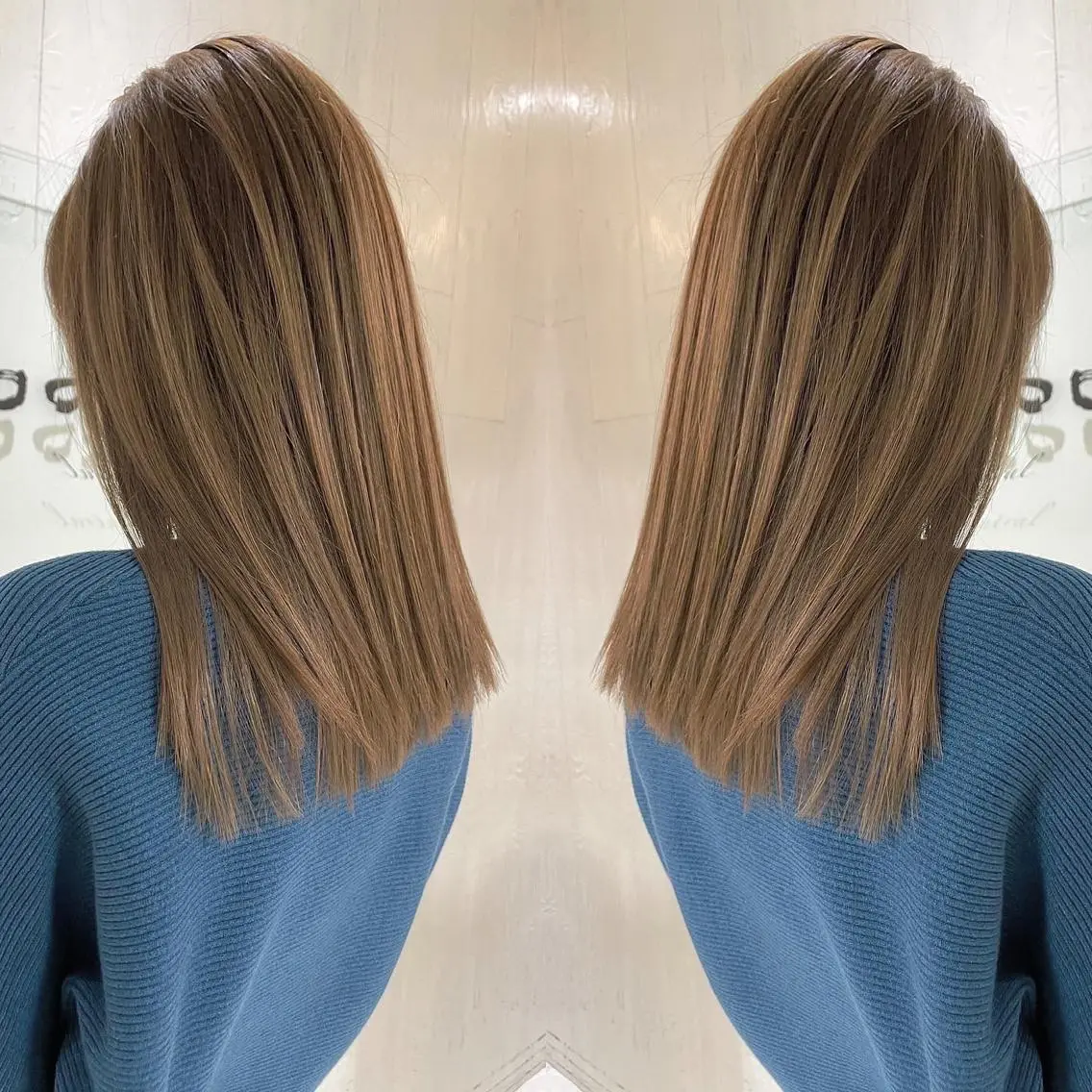 ミディアム カラー アッシュ ベージュカラー 外国人風カラー レイヤーカット ヘアカラー トリートメント 河合秀明/ショート /ボブ/レイヤーのヘアスタイル