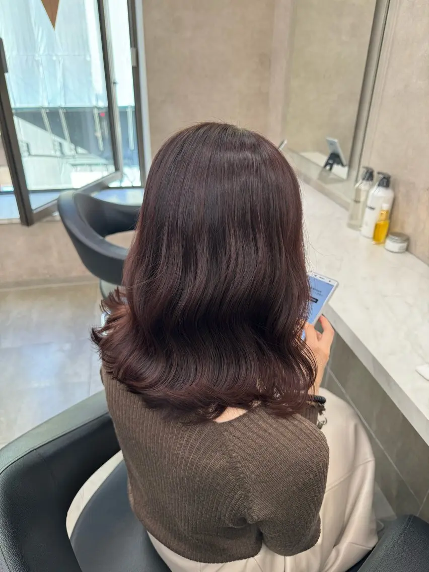 ミディアム カラー パーマ ヘアアレンジ メンズ キッズ 韓国系🇰🇷🩶 艶暗髪/MEIのヘアスタイル