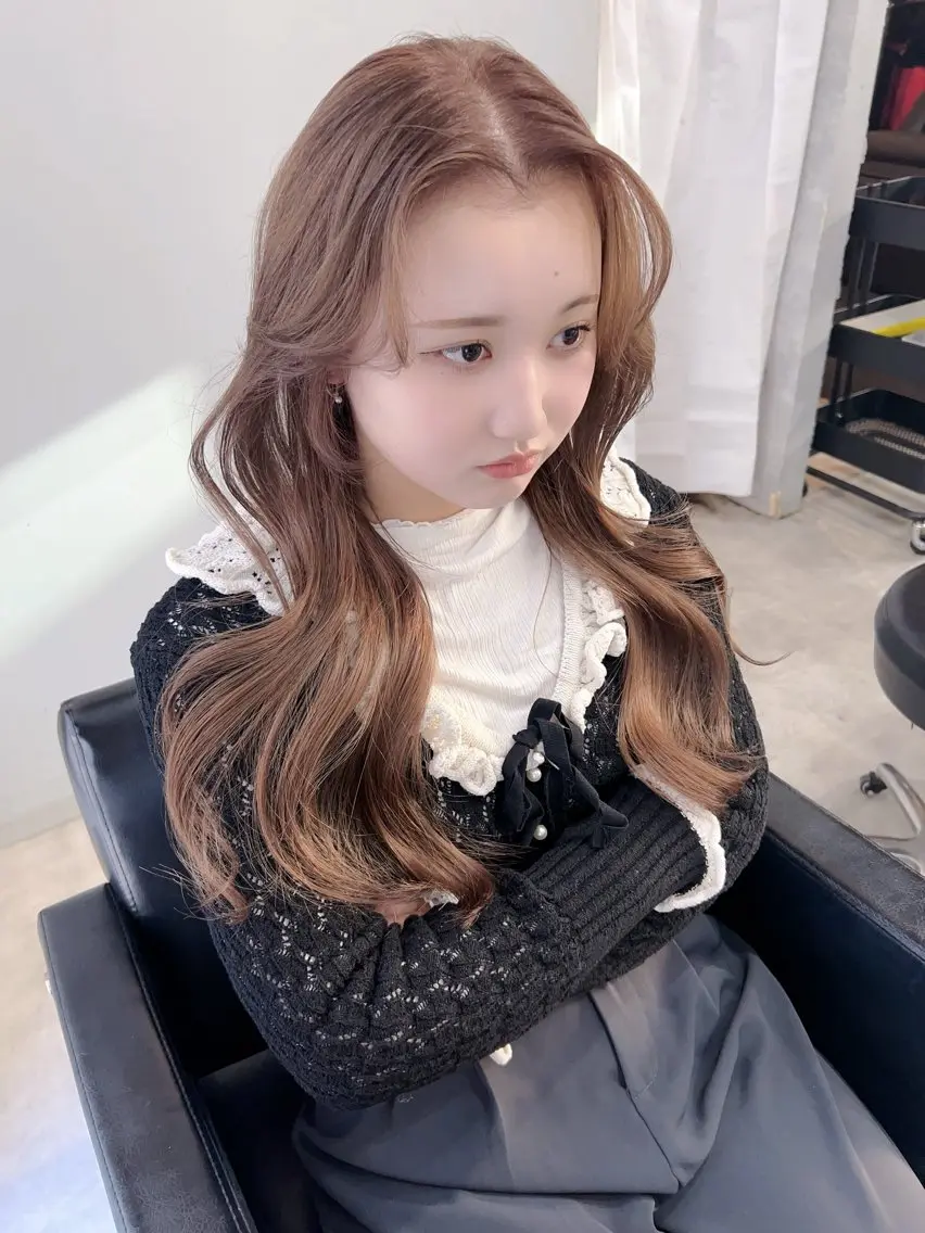 ロング カラー カット ヘアカラー トリートメント ヘアセット 🪞上品で可愛い韓国 ヘア🪞Rikutoのヘアスタイル