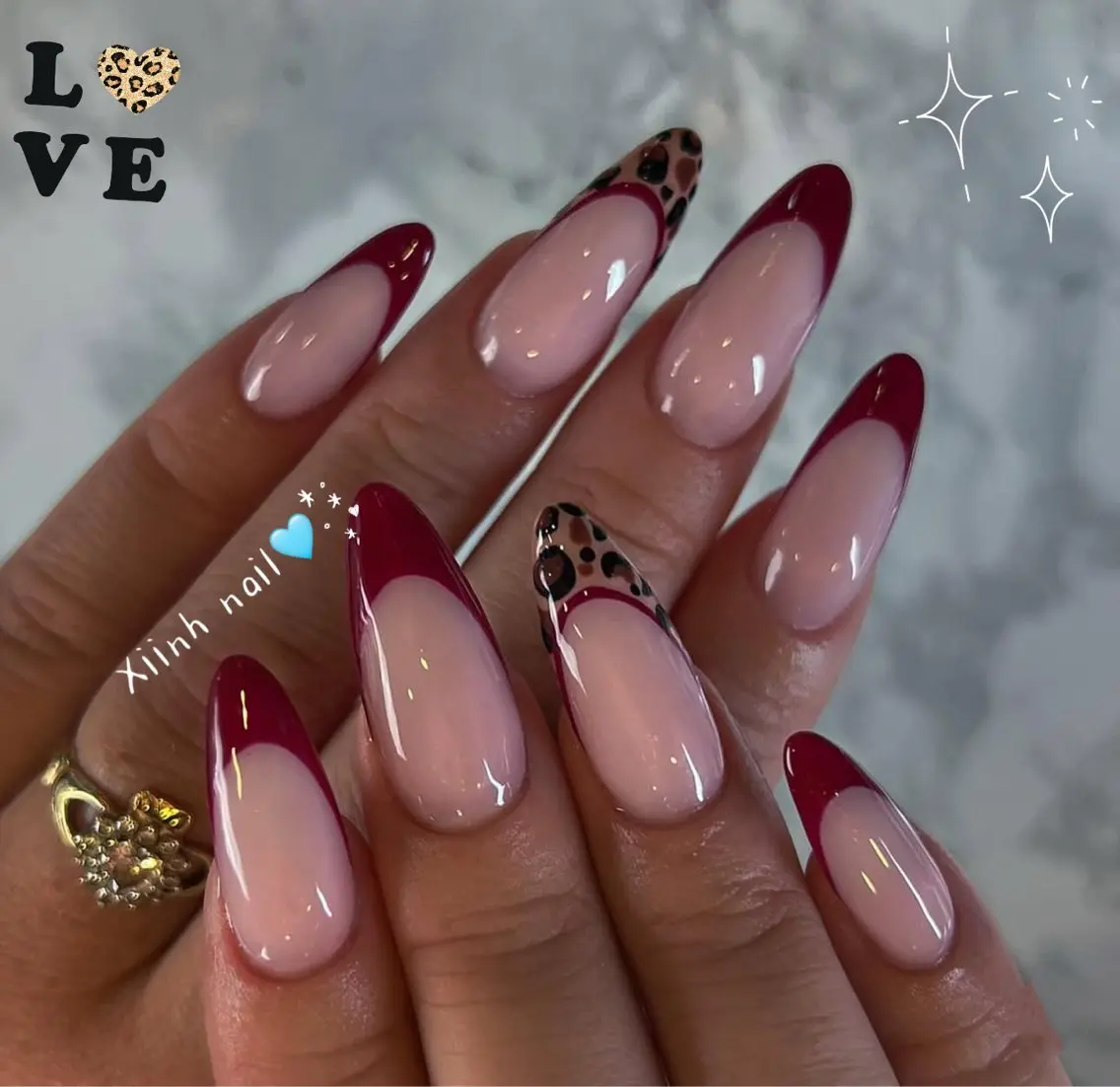 ネイル ブラウン チークネイル 桜ネイル 長さ出し フットネイル ハンドネイル XIINH NAIL SALONのネイルデザイン
