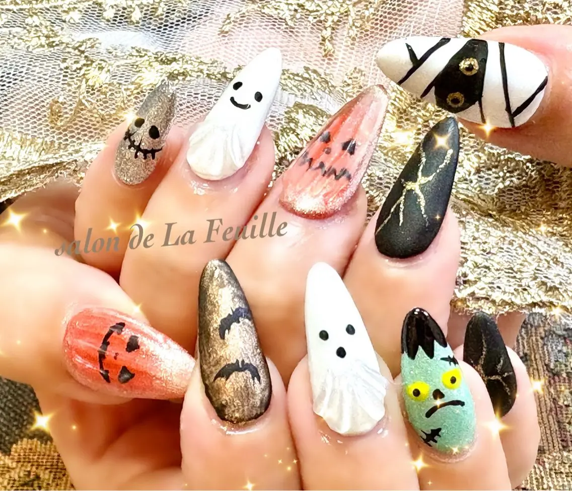セミロング サロンドラフィーユ LAFEUILLEのネイルデザイン
