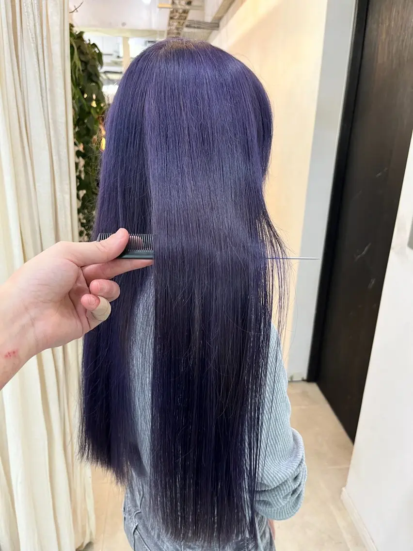 セミロング カラー ラベンダーカラー カット ヘアカラー トリートメント ダブルカラー メンズパーマ大成のヘアスタイル