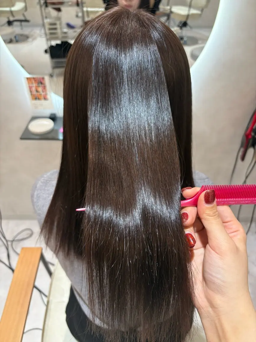 ロング カラー パーマ ベージュカラー ケアカラー 透明感カラー グレージュ オリーブベージュ ショートモデル募集 エクステ専門店まりこのその他イメージ