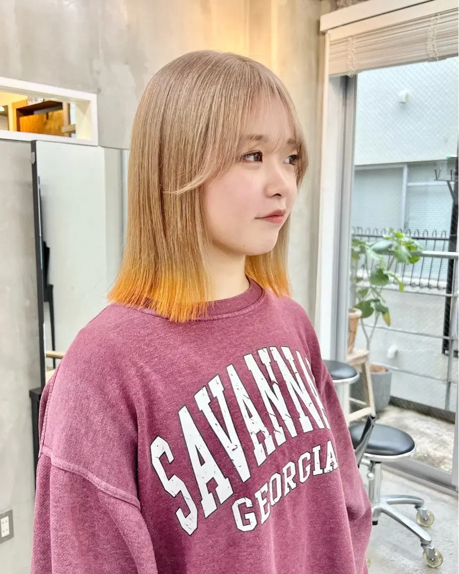 ♡ブリーチありダブルカラー➕裾カラー➕3ステップトリートメント♡の写真