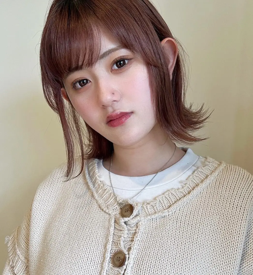 ショート カラー ピンクカラー カット ヘアカラー 永井 亜実のヘアスタイル