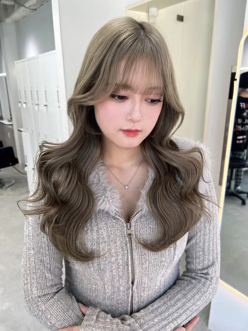 ロング カット ヘアカラー トリートメント maya🇰🇷韓国 レイヤー/顔まわりのヘアスタイル